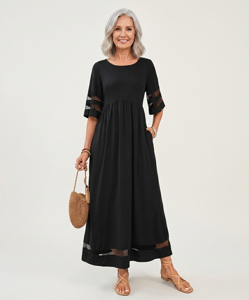 Aubrey | Flatterende midi-jurk