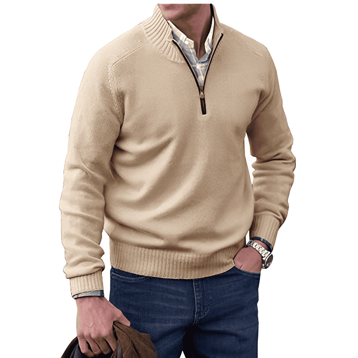 JERSEY | Comfortabele en elegante wintertrui met rits