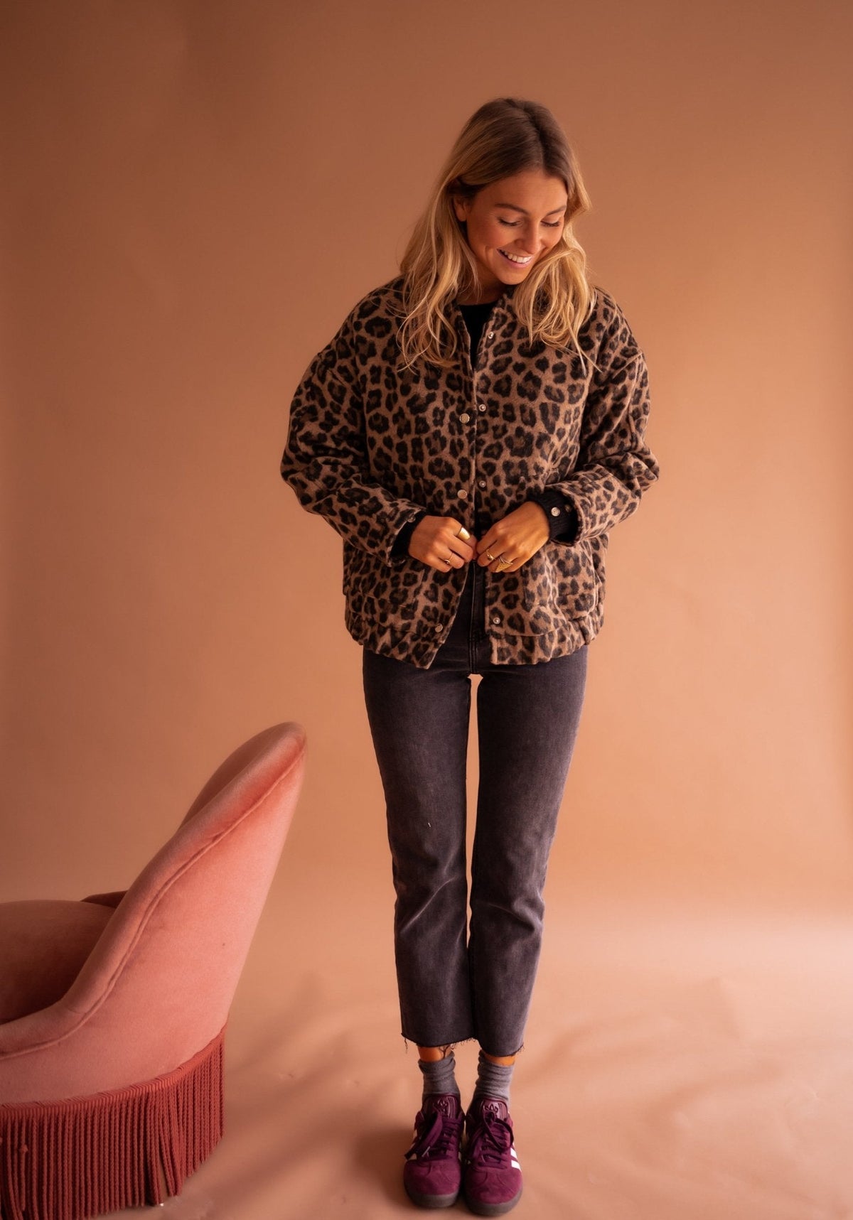 Luna | Trendy Dames Jasje met Luipaardprint
