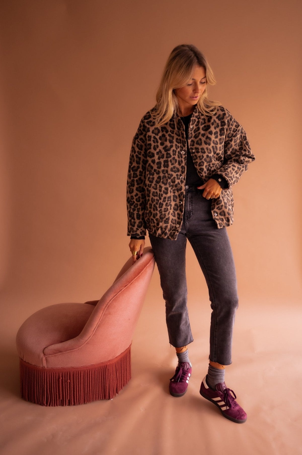 Luna | Trendy Dames Jasje met Luipaardprint