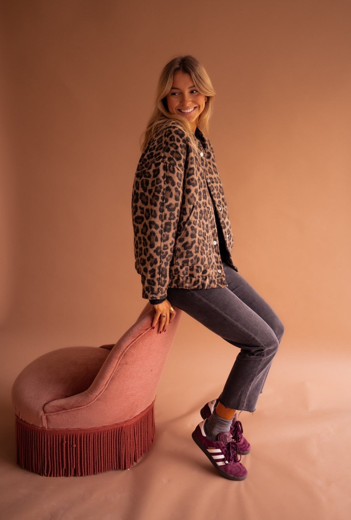 Luna | Trendy Dames Jasje met Luipaardprint
