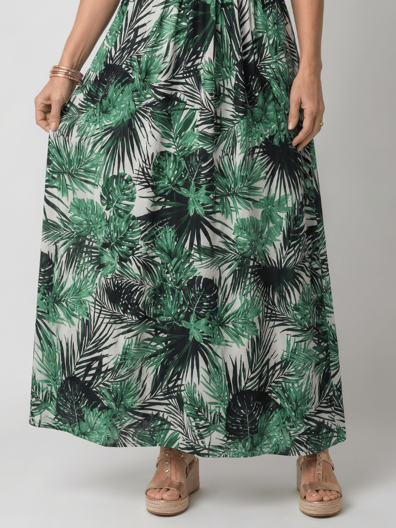 Maravelle | Mouwloze Midi-jurk met Bloemenprint