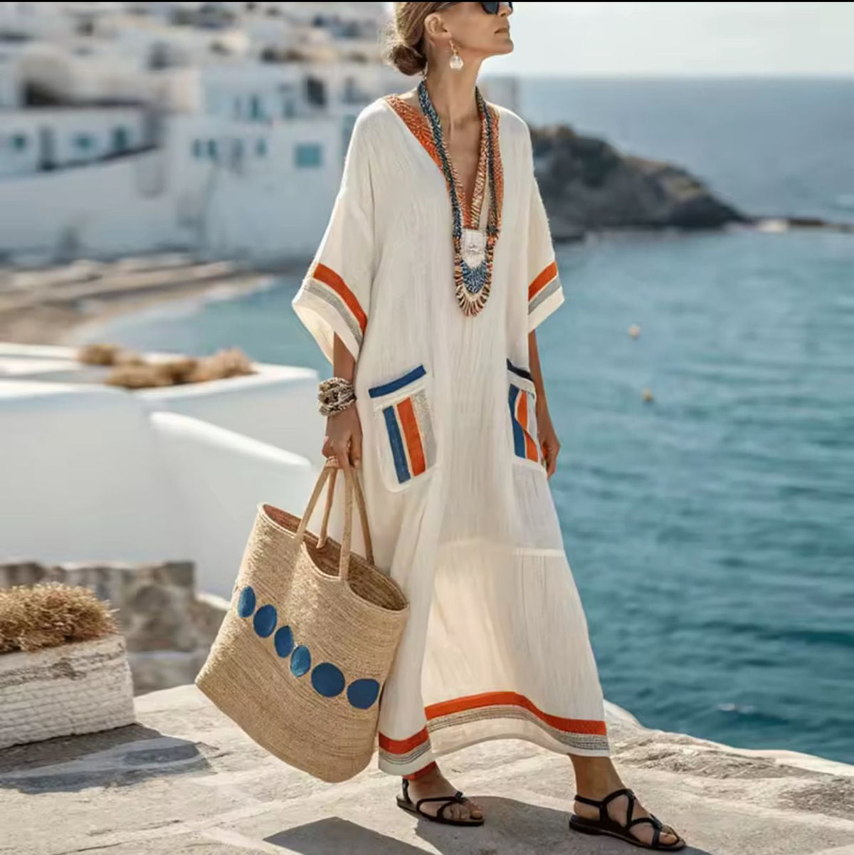 Elegante Mary - Lange strandjurk voor een modieuze zomerse look
