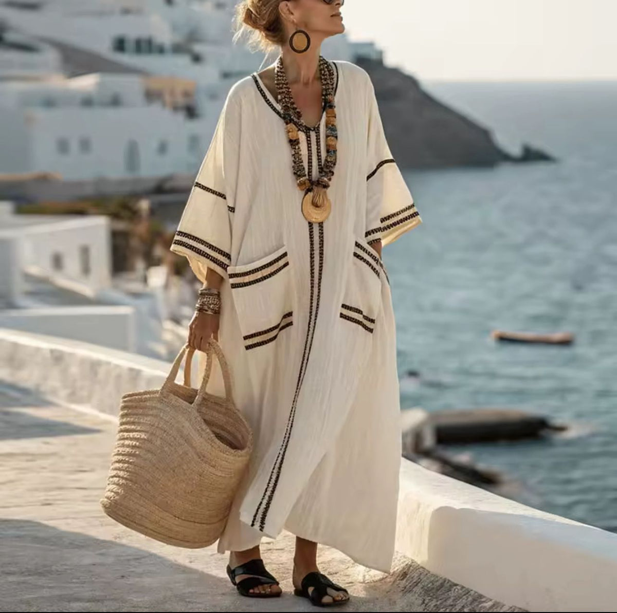 Elegante Mary - Lange strandjurk voor een modieuze zomerse look