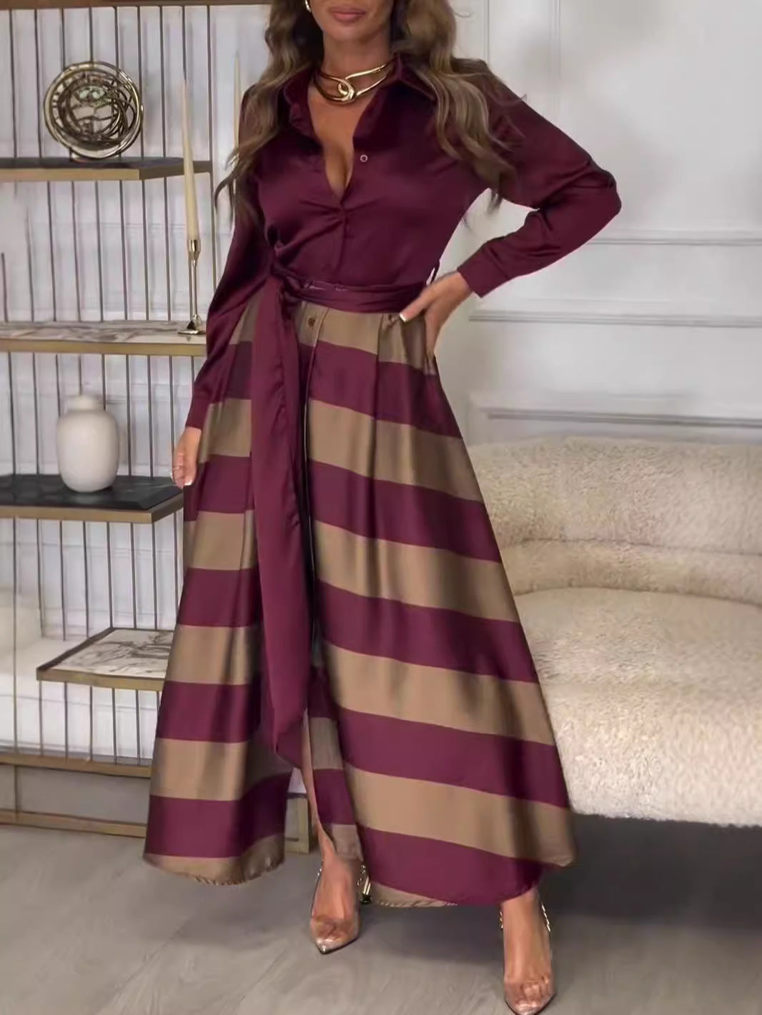 Yvonne | Gestreepte Maxi Jurk