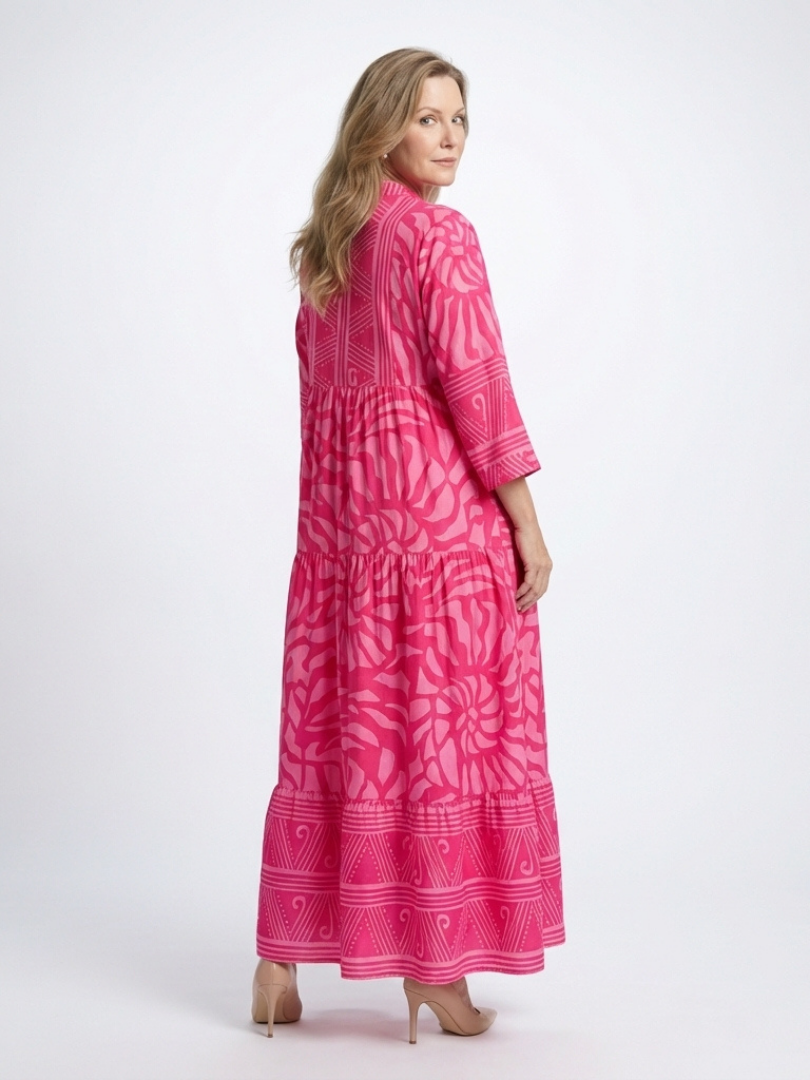 Marielle | Midi-jurk met knoopsluiting