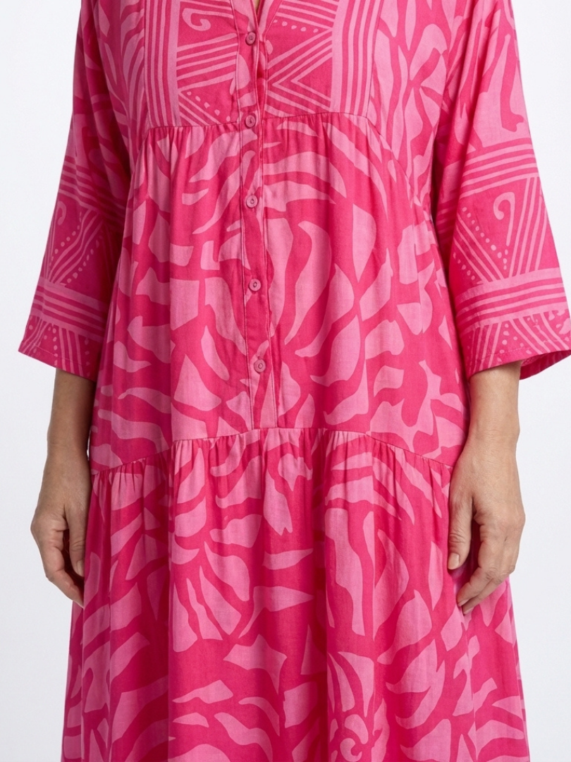 Marielle | Midi-jurk met knoopsluiting