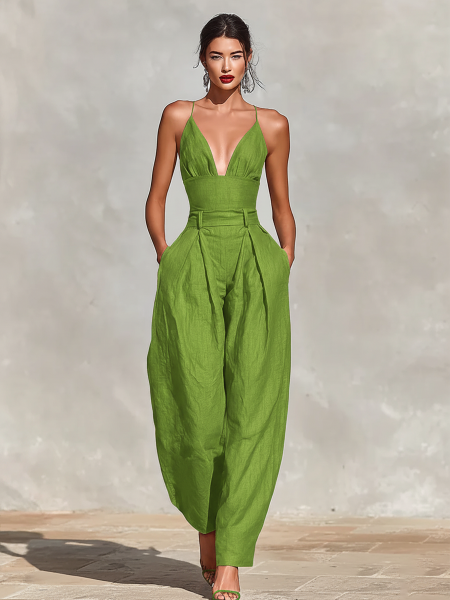 Estelle | Mouwloze jumpsuit met dunne bandjes